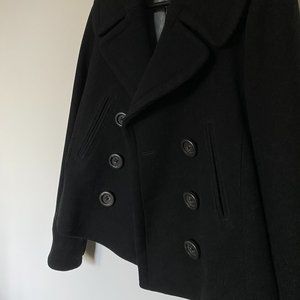 Black Wool J.Crew Peacoat Jacket / Women's Size 6
